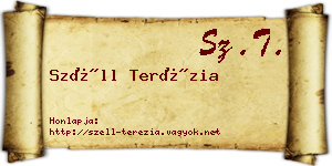 Széll Terézia névjegykártya